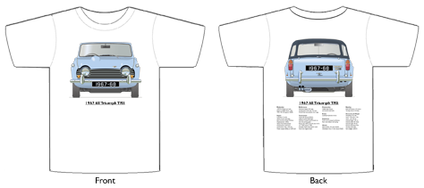 Triumph TR5 1967-68 T-shirt Front & Back